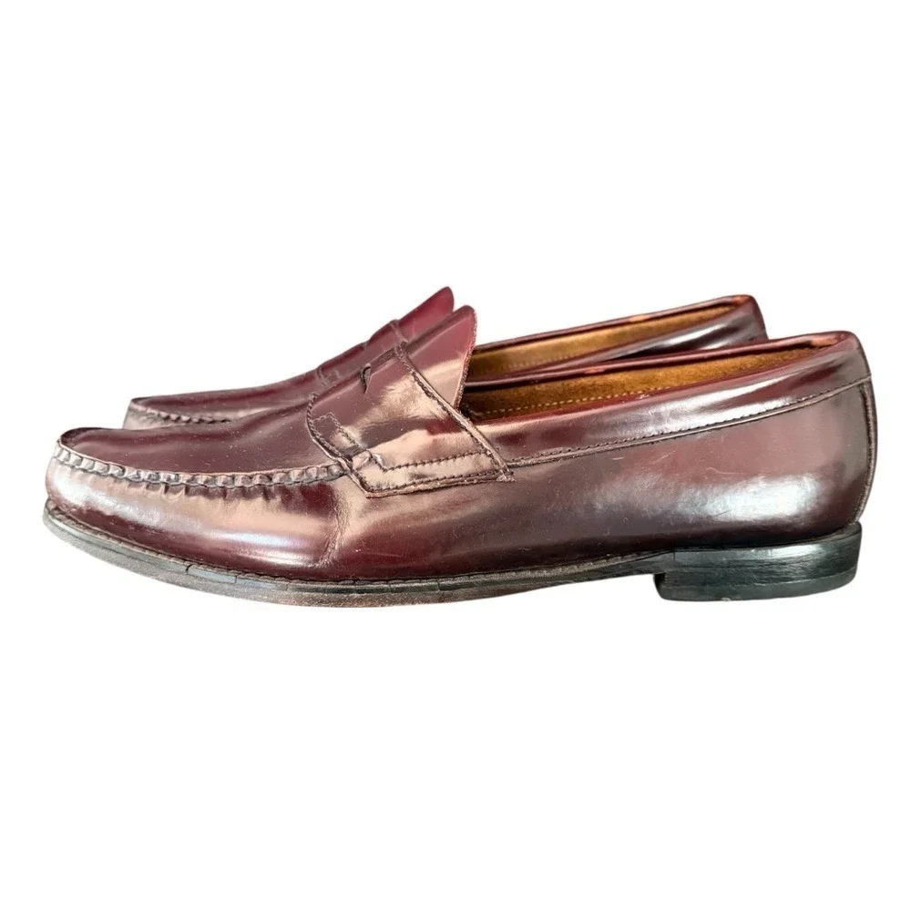 G.H.BASS & Co. Weejuns®‎ Moc-Toe Slip-On Loafers Wine Red Men's Size 12D